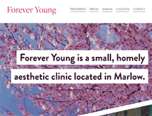 Tablet Screenshot of foreveryoungclinic.co.uk